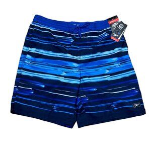 Speedo Mens Hydro Square Leg Boardshorts 4-Way Comfort Stretch Peacoat Blue 2XL